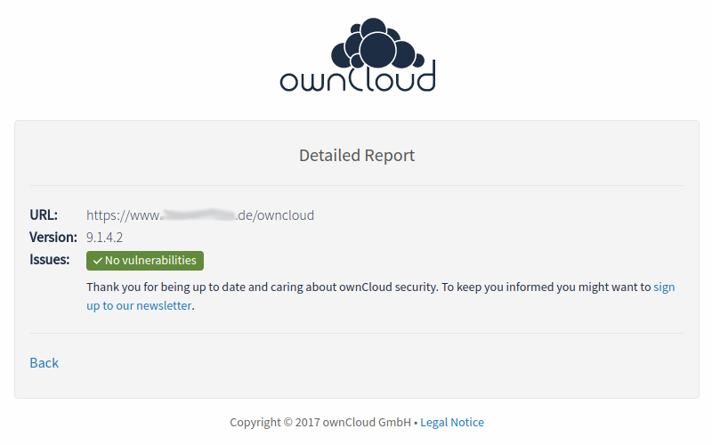 ownCloud Vulnerability Scanner