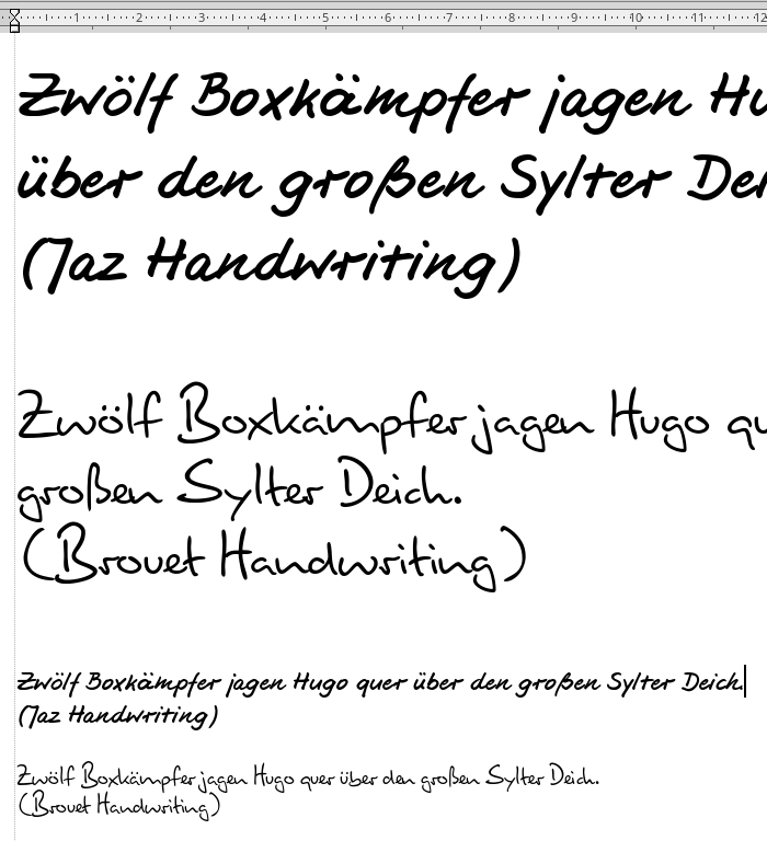 Schriften Jaz und Brouet in TextMaker.png